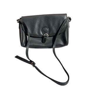 Vintage Liz Claiborne 1983 Black Genuine Leather Trim Handbag